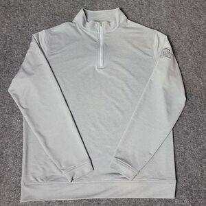 Peter Millar Performance Quarter Zip Men's Size L Gray Lightweight Casual